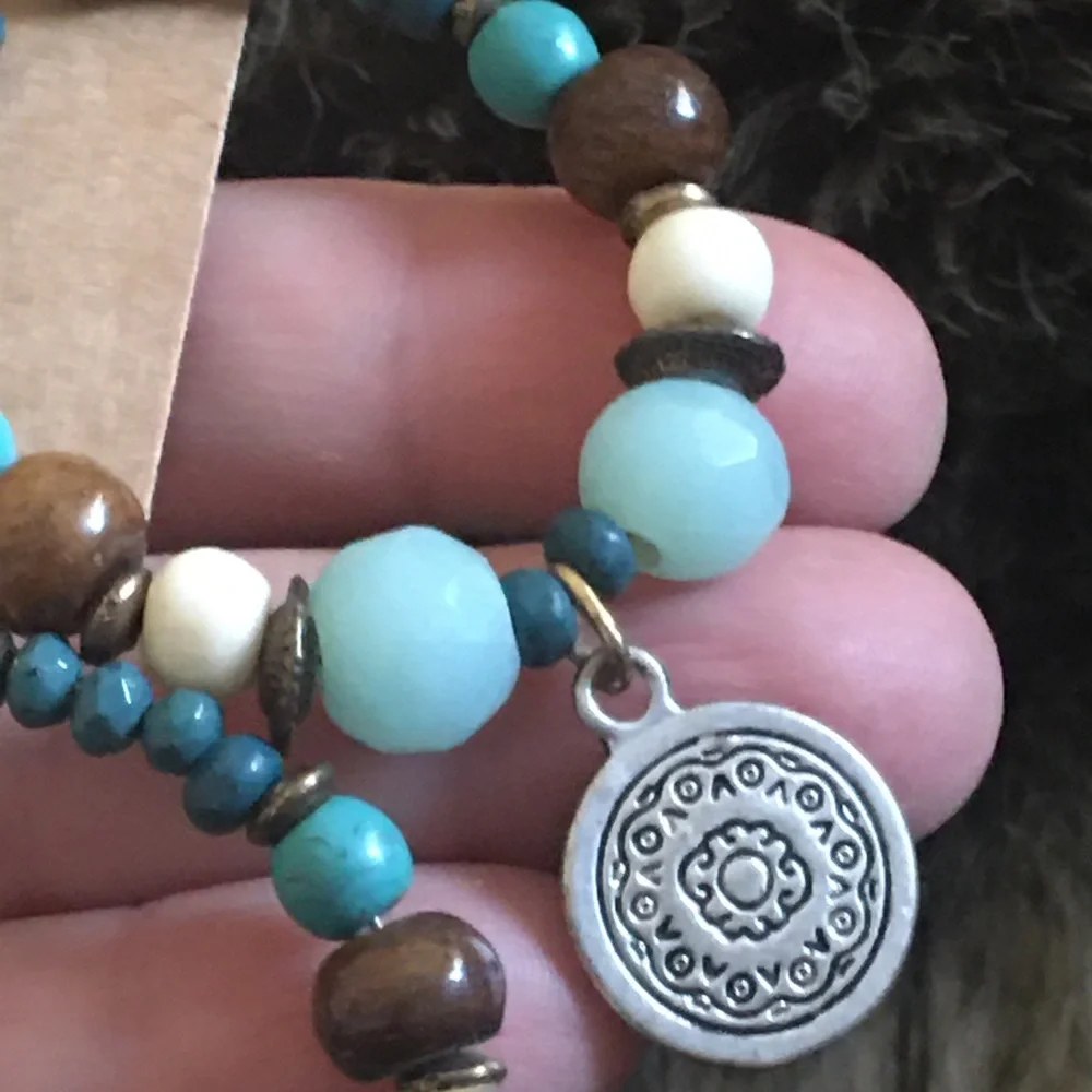 Handmade boho chic salvaged repurposed earrings